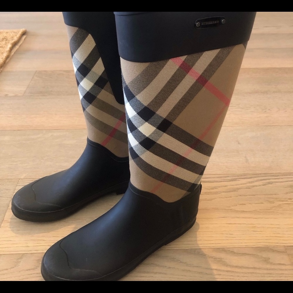 Burberry rain boots